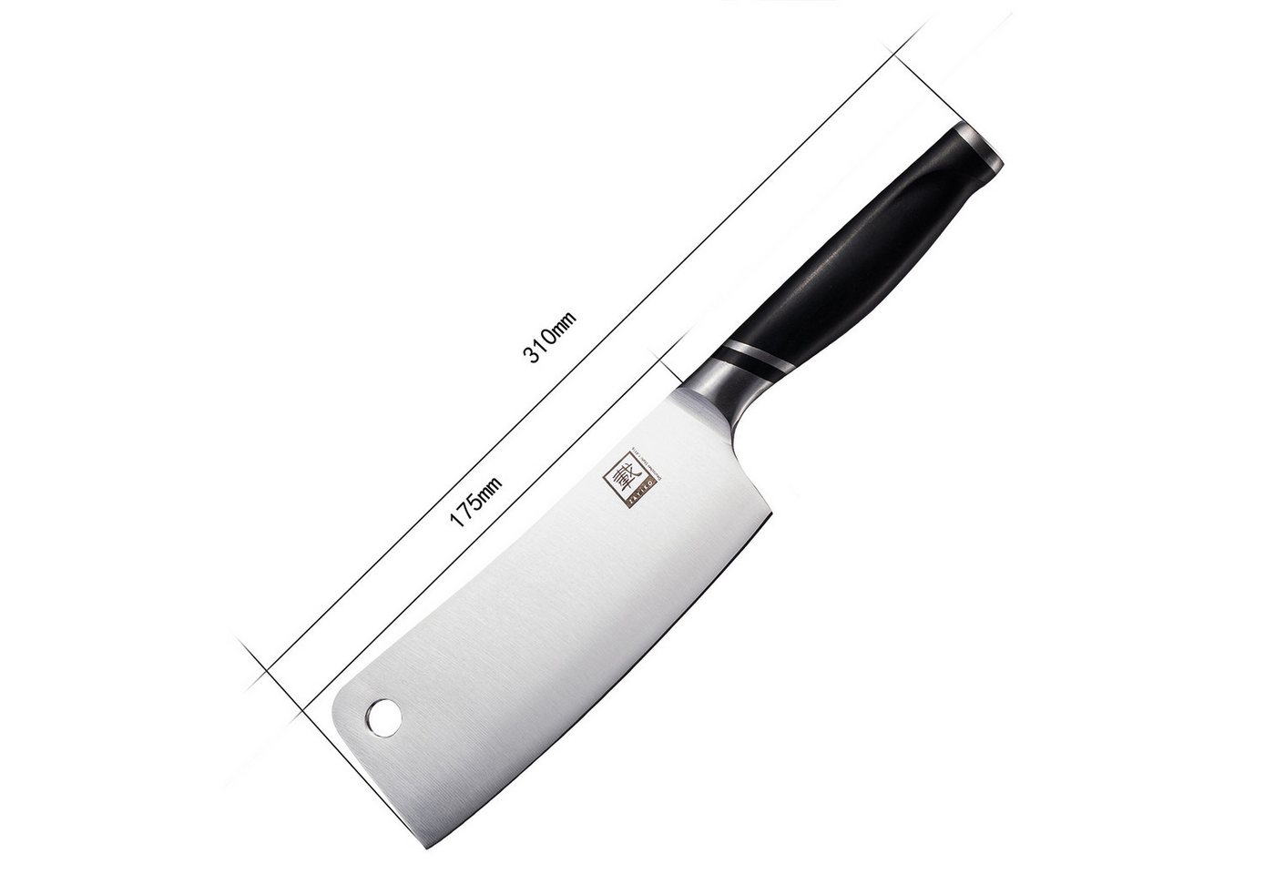 ZAYIKO Fleischmesser NAMI kleines Hackmesser Kochmesser 17 cm Edelstahlklinge mit ABS Griff, Deutscher Edelstahl 1.4116 – Bild 3 von 5
