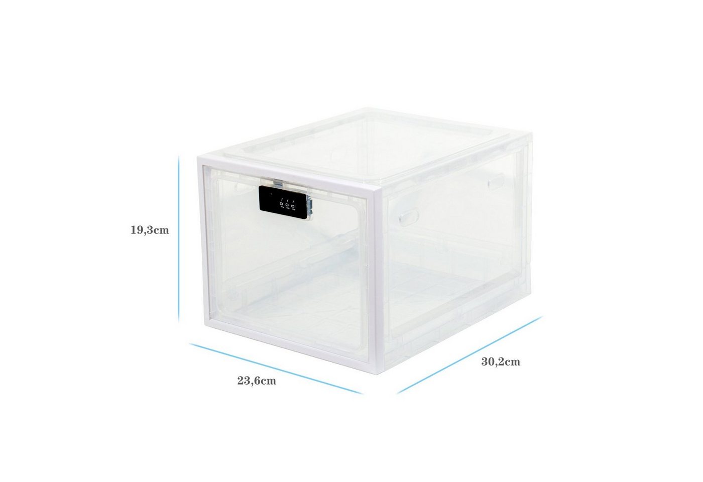 Zedelmaier Aufbewahrungsbox Aufbewahrungsbox abschließbar, faltbar für Medikamente und mehr (1 St., STOS1), stapelbar, für Handys, Süßigkeiten, Snack, Persönlic – Bild 2 von 5