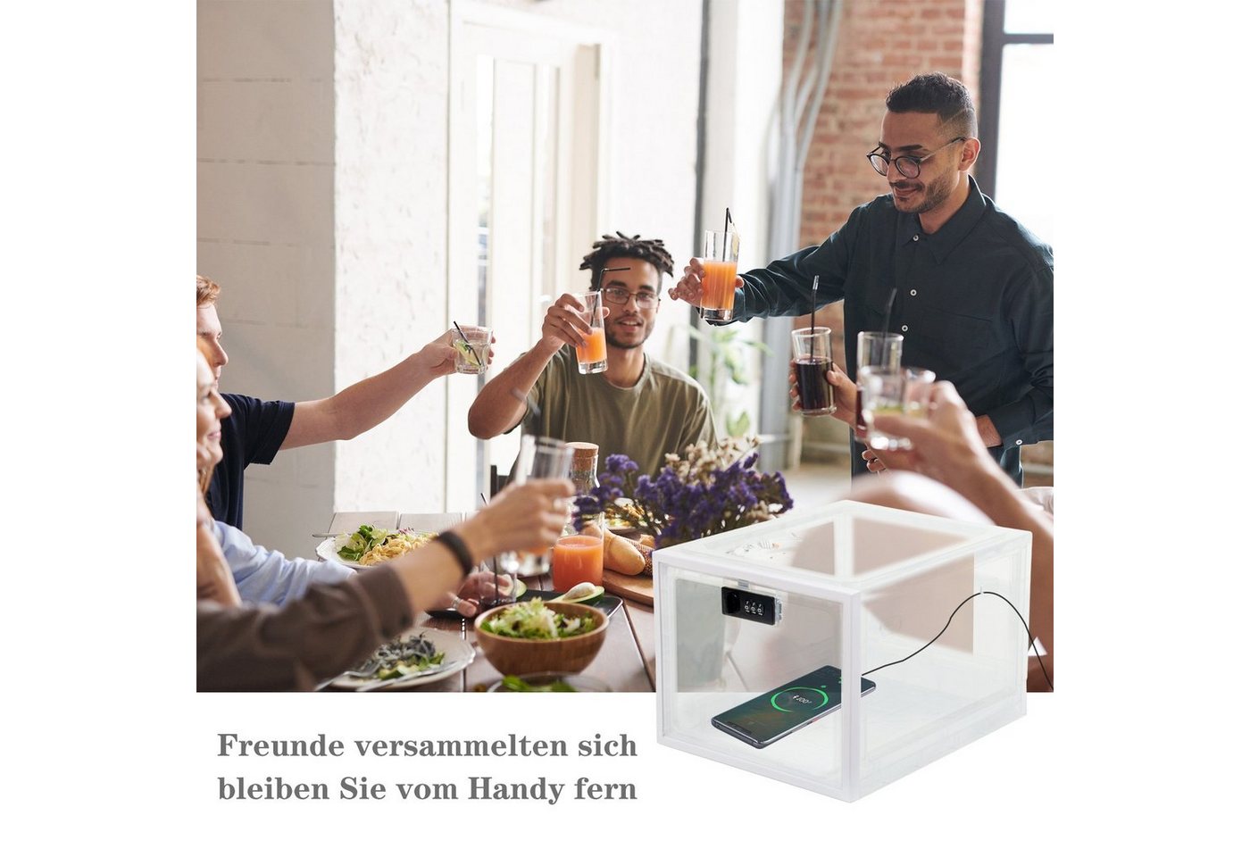 Zedelmaier Aufbewahrungsbox Aufbewahrungsbox abschließbar, faltbar für Medikamente und mehr (1 St., STOS1), stapelbar, für Handys, Süßigkeiten, Snack, Persönlic – Bild 3 von 5