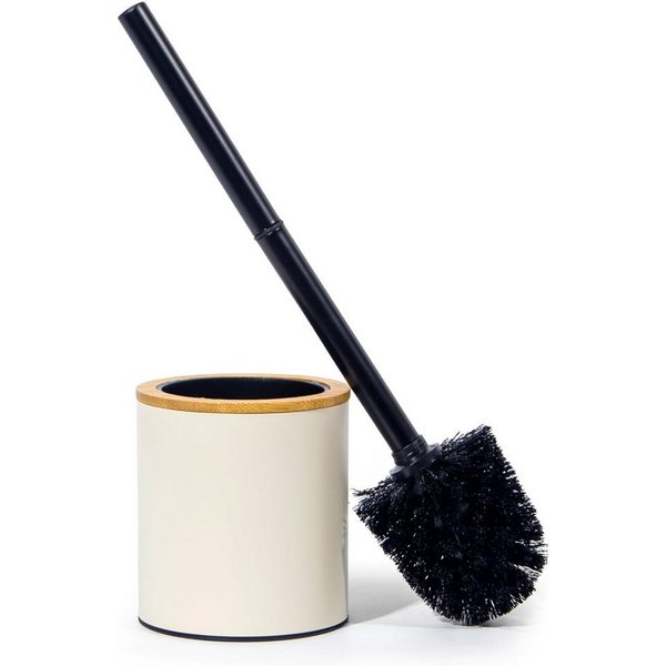 Zedelmaier Badaccessoire-Set Klobürste Holz, Toilettenbürste in Edelstahl, WC Bürsten & Halter, Badezimmer Set, Bürstengarnitur, Klobürstenhalter, Klobesen, Set