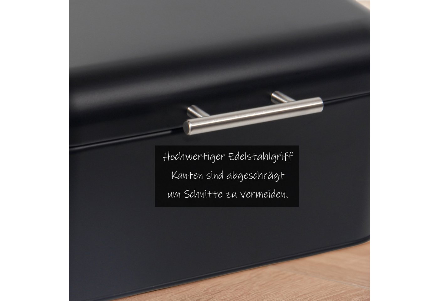 Zedelmaier Brotkasten Brotkasten aus Metall,Brot Lange Aufbewahren,Retro Brot Box mit Deckel, (2-tlg., MBH001&2), Stapelbar Brotaufbewahrungsbox – Bild 3 von 5