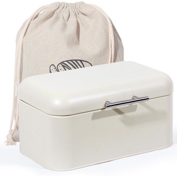 Zedelmaier Brotkasten Brotkasten aus Metall,Brot Lange Aufbewahren,Retro Brot Box mit Deckel, (2-tlg., MBH001&2), Stapelbar Brotaufbewahrungsbox