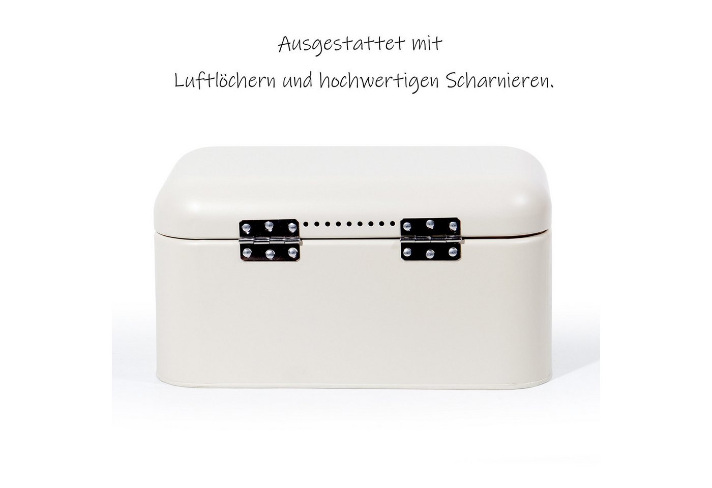 Zedelmaier Brotkasten Brotkasten aus Metall,Brot Lange Aufbewahren,Retro Brot Box mit Deckel, (2-tlg., MBH001&2), Stapelbar Brotaufbewahrungsbox – Bild 3 von 5