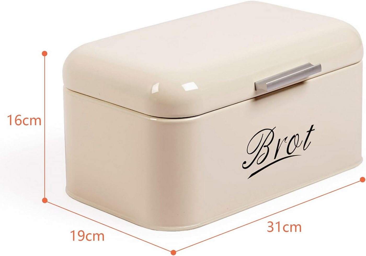 Zedelmaier Brotkasten Brotkasten aus Metall,Brot Lange Aufbewahren,Retro Brot Box mit Deckel, (1-tlg., MBH001&2), Stapelbar Brotaufbewahrungsbox – Bild 2 von 5