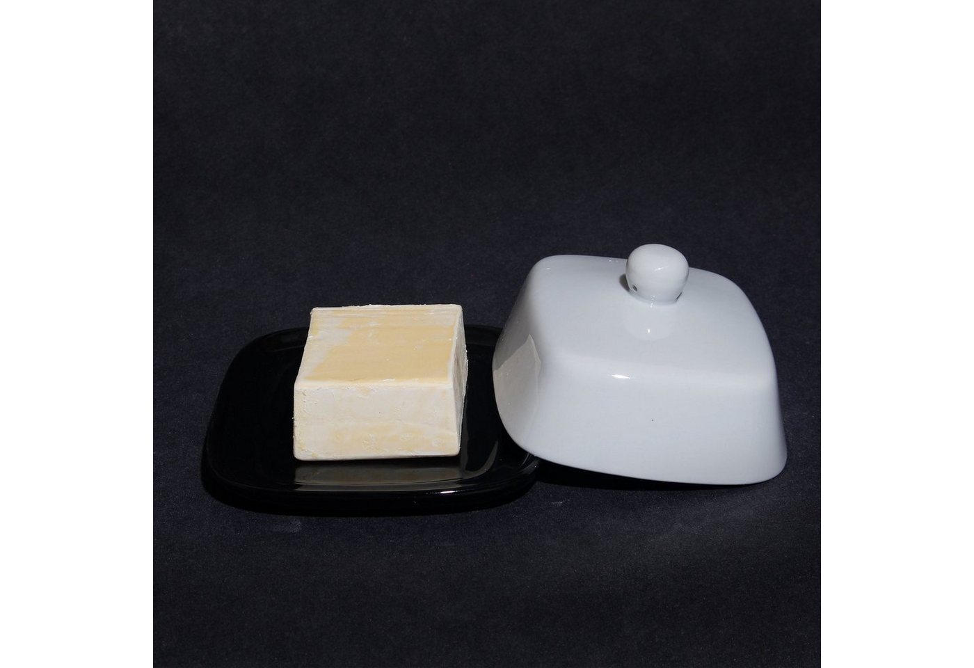 Zedelmaier Butterdose Butterdose aus Keramik,Butterschale Porzellan für Butter(250g), (Set, HYH003), Klimafreundlich, leicht zu reinigen und praktisch – Bild 4 von 5