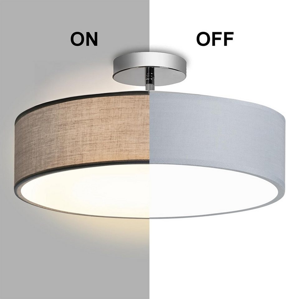 Zedelmaier Lampenschirm Deckenleuchte Deckenlampe mit Stoff, ohne Leuchtmittel, SchirmØ 38 cm, für Wohnzimmer Schlafzimmer Flur – Bild 5 von 5