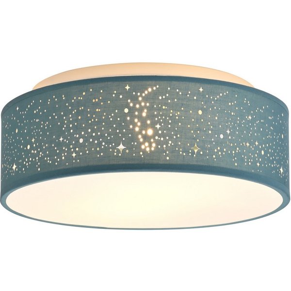 Zedelmaier Lampenschirm Deckenleuchte Deckenlampe Stoff mit Sterne Kinderzimmerlampe, ohne Leuchtmittel, für Kinderzimmer Schlafzimmer Wohnzimmer Flur