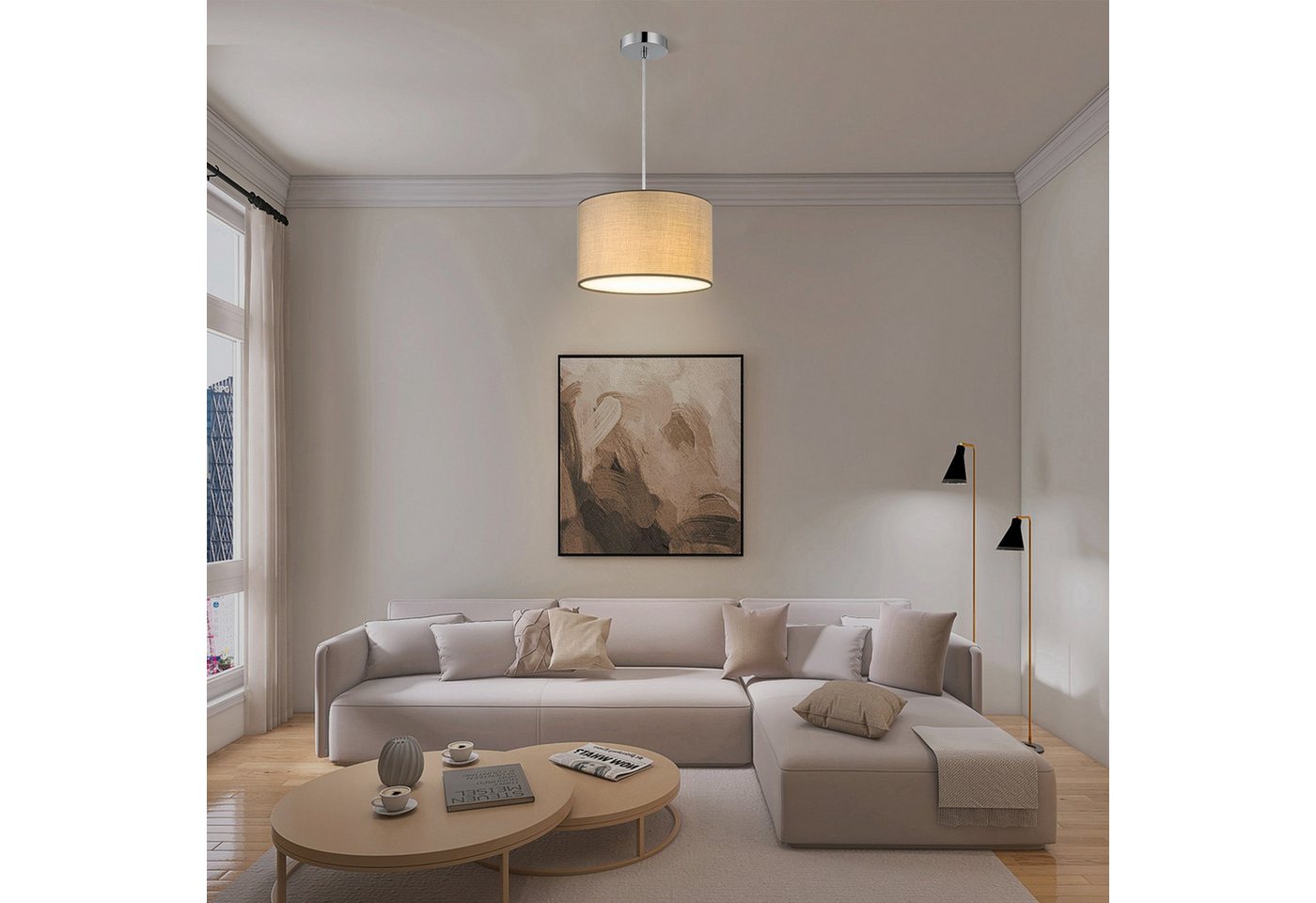 Zedelmaier Pendelleuchte Hängelampe hängend Deckenlampe E27x1/Max.40 W, ohne Leuchtmittel, Geeignet für Esszimmer Wohnzimmer Schlafzimmer Flur – Bild 3 von 5