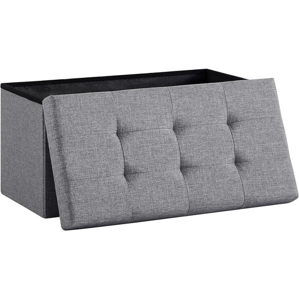 Zedelmaier Sitzbank Sitzbank mit Stauraum, Sitzhocker, Spielzeugtruhe, Fußhocker (ZD76Lenien), Aus MDF-Platte und Lenien. Faltbar, bis 300 kg,Truhenbank