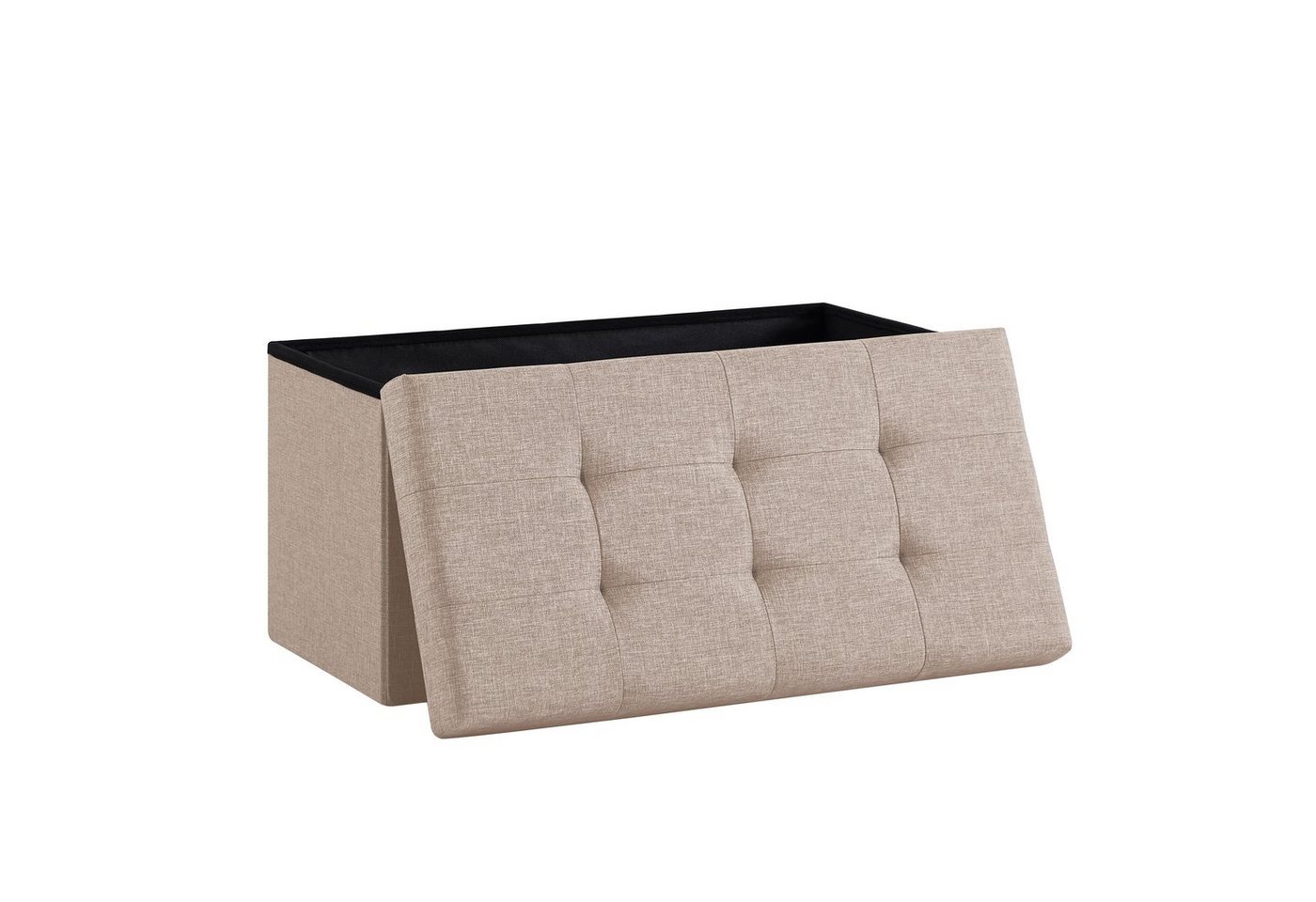 Zedelmaier Sitzbank Sitzbank mit Stauraum, Sitzhocker, Spielzeugtruhe, Fußhocker (ZD76Lenien), Aus MDF-Platte und Lenien. Faltbar, bis 300 kg,Truhenbank – Bild 4 von 5
