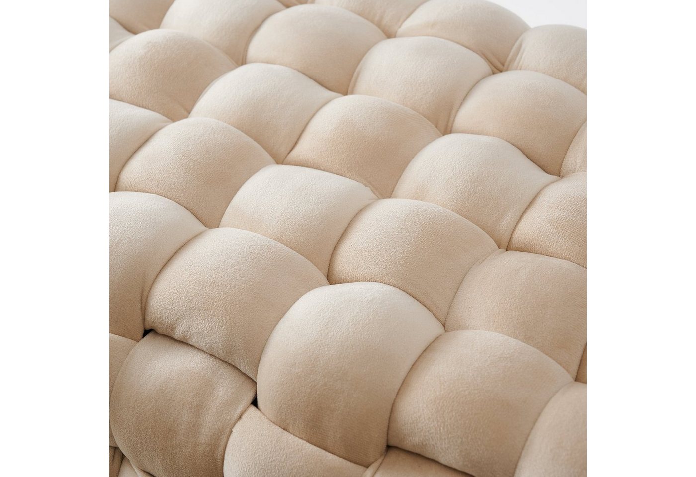 Zedelmaier Sitzhocker Ottoman Sitzbank Schminktisch Hocker Fußhocker Polsterhocker (ZDV42-CM), Größe: L38*B38*H41,5cm Goldene Beine – Bild 5 von 5