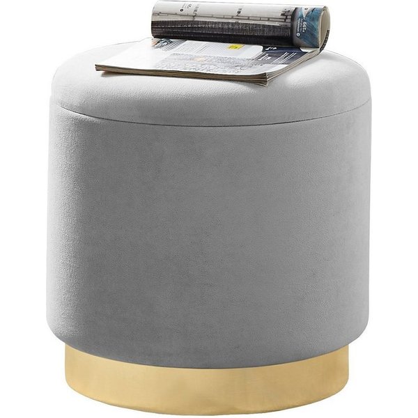 Zedelmaier Sitzhocker rund Hocker Zylindrischer Samthocker Fußbank (Set), mit stauraum