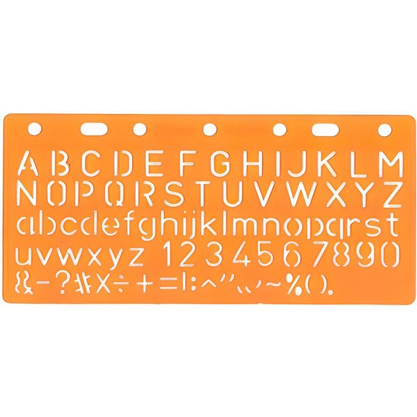 STANDARDGRAPH Zeichenlineal Standardgraph Schablone Standard-Schrift 5 mm Groß- und