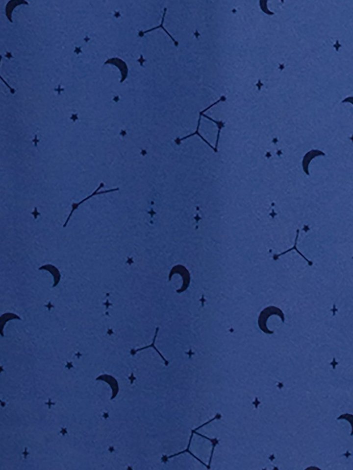 zeitlos Nachthemd Kurzarm Mond und Sterne mit einer Knopfleiste – Bild 5 von 5