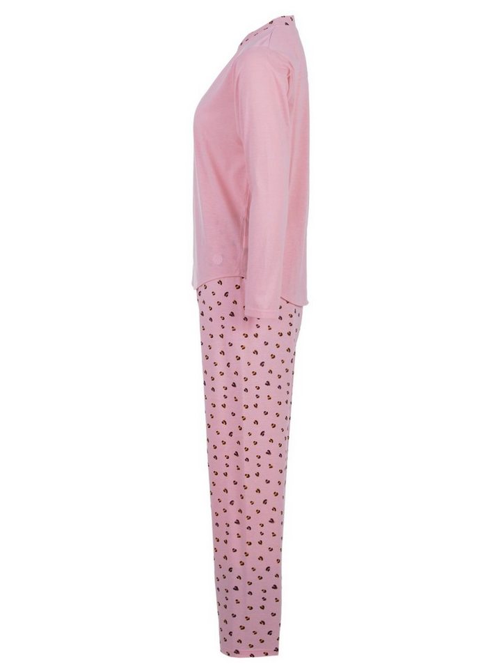 zeitlos Pyjama Leoprint langarm Schlafanzug – Bild 4 von 5