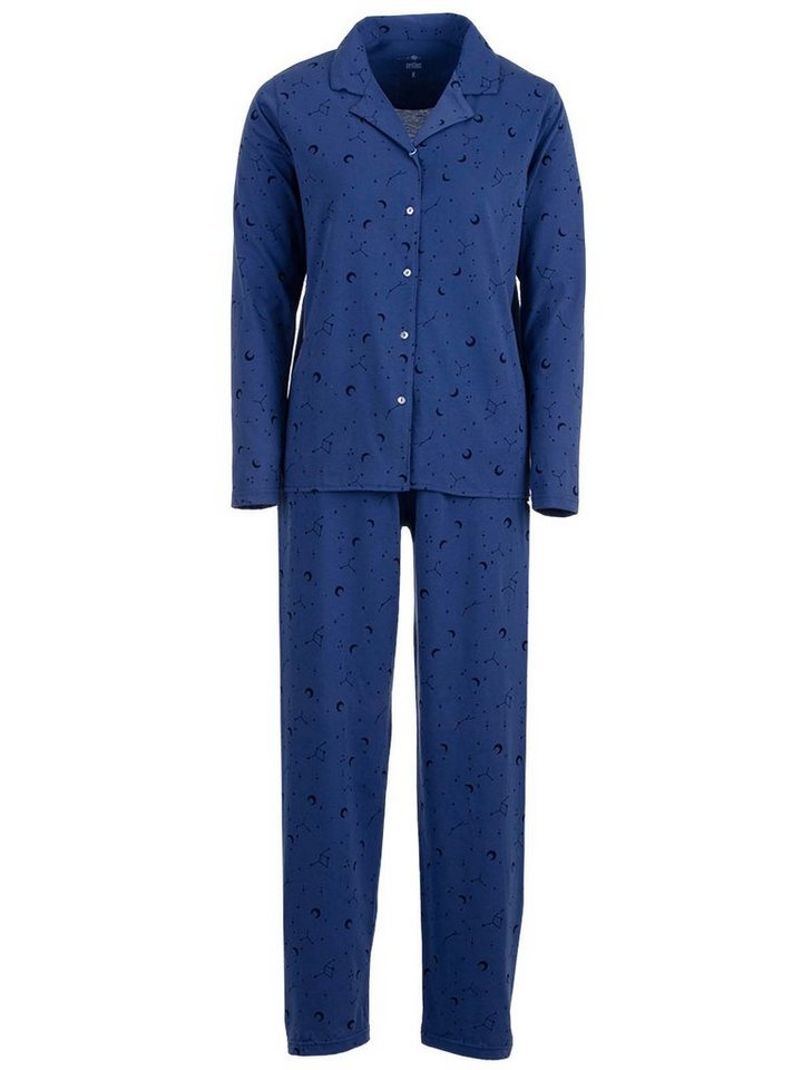 zeitlos Pyjama Mond langarm Schlafanzug – Bild 3 von 5