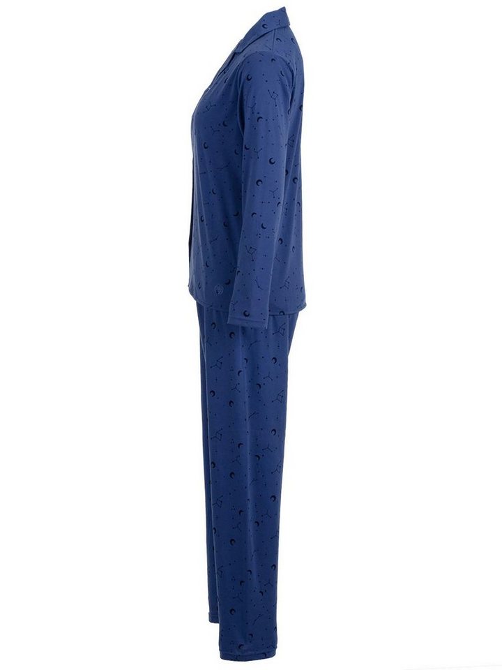 zeitlos Pyjama Mond langarm Schlafanzug – Bild 4 von 5