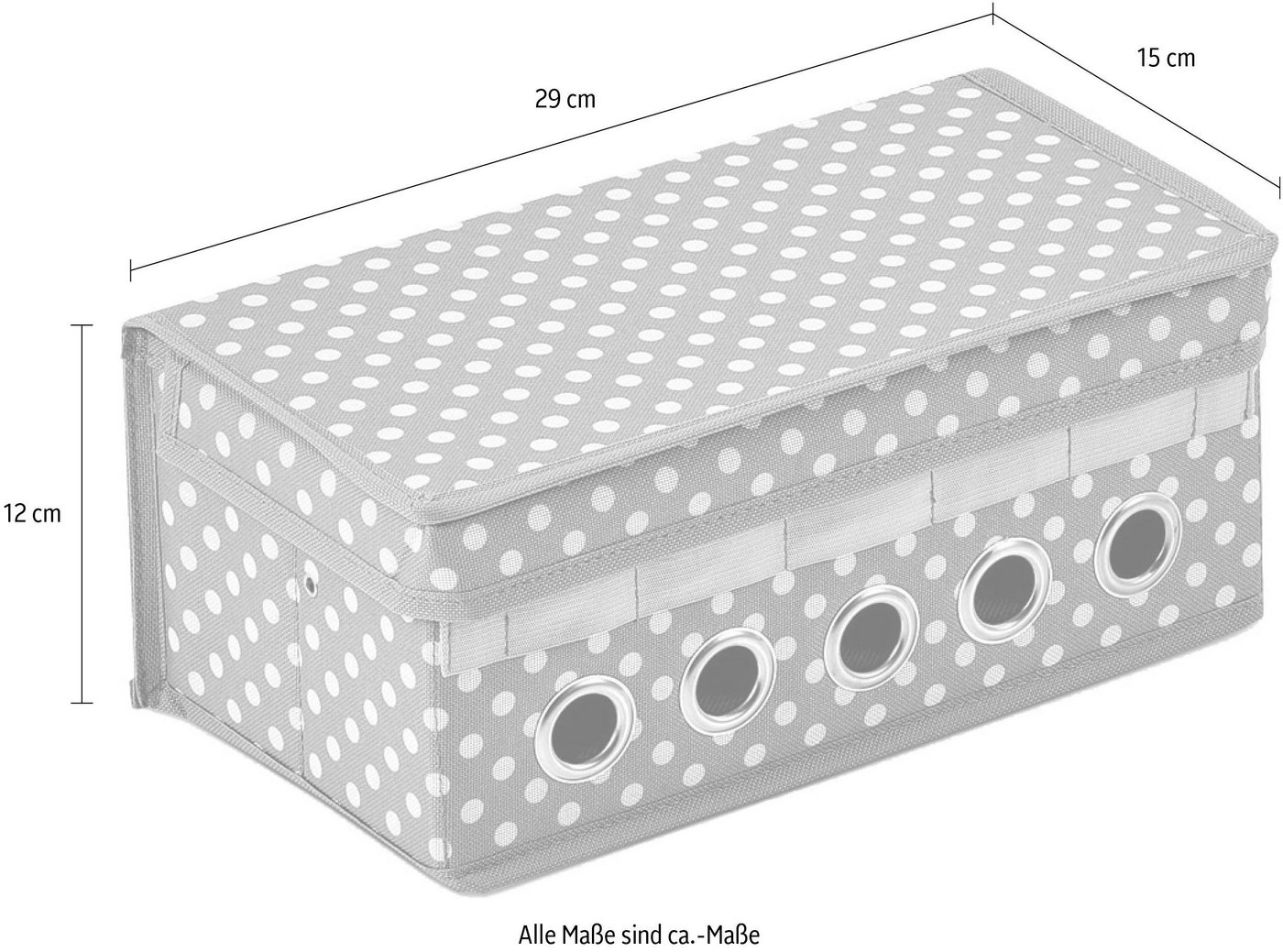 Zeller Present Aufbewahrungsbox, (Geschenkband-Organizer, aus Polyester – Bild 4 von 5