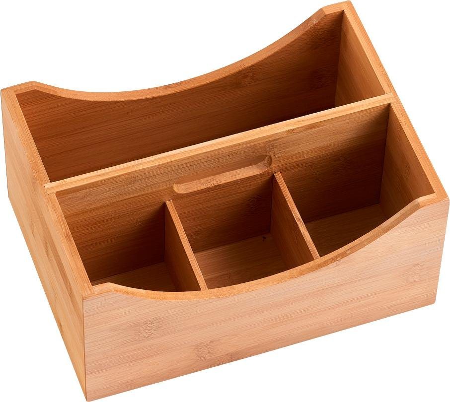 Zeller Present Aufbewahrungsbox, Bambus, praktischer Griff und Einteilung – Bild 3 von 5