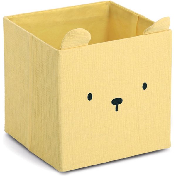 Zeller Present Aufbewahrungsbox "Bär", Musselin, Tiermotiv, kinderfreundlich, faltbar