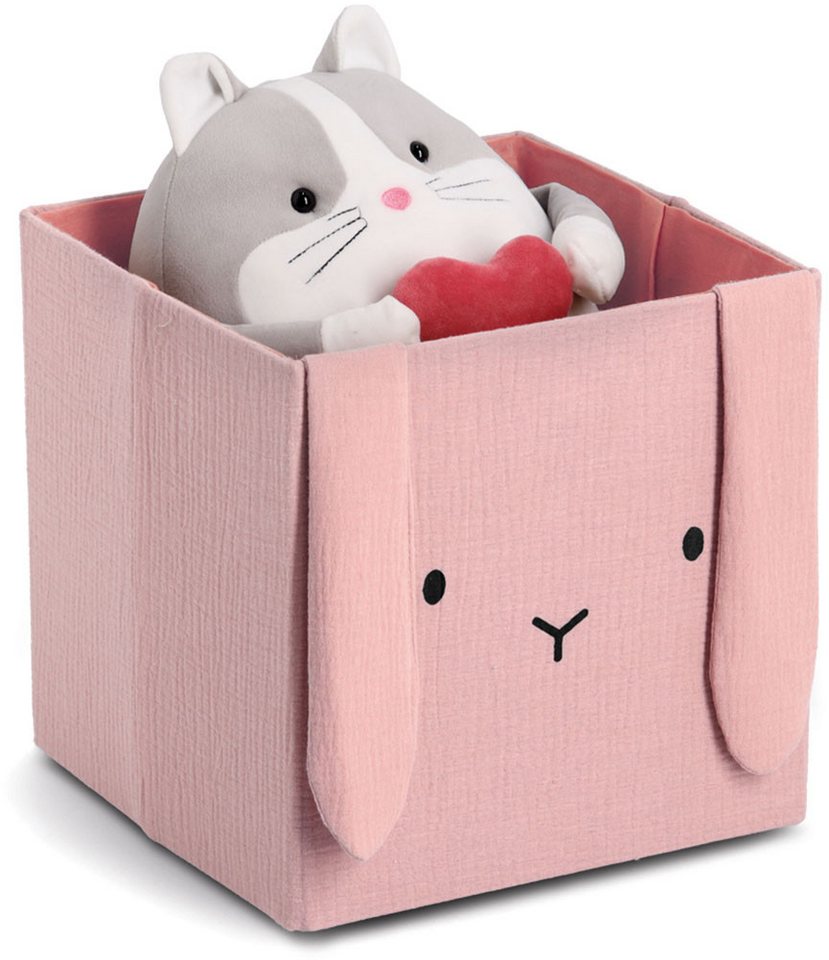Zeller Present Aufbewahrungsbox "Hase", Musselin, Tiermotiv, kinderfreundlich, faltbar – Bild 2 von 3