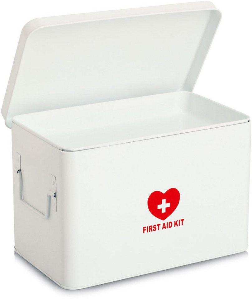Zeller Present Aufbewahrungsbox Metall, weiß, robust, dekorativ, flexibles Ordungssystem – Bild 2 von 3