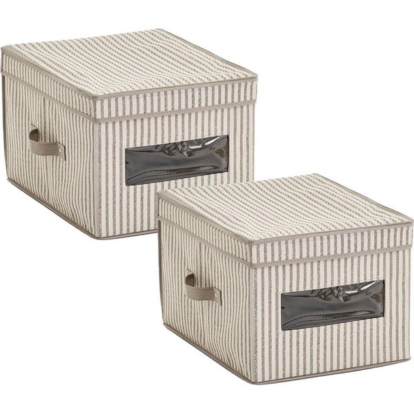Zeller Present Aufbewahrungsbox Stripes, Vlies, beige