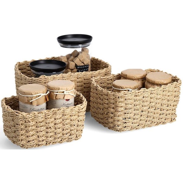 Zeller Present Aufbewahrungskorb (Set, 3 St), stapelbar