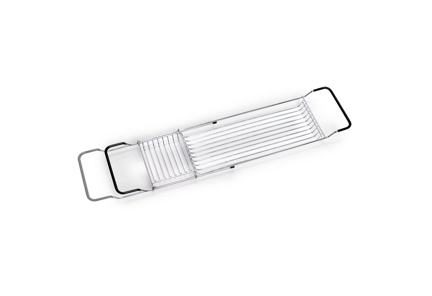 Zeller Present Badewanne nablage, ausziehbar, Metall verchromt, silber, 65,5-76,5 x 15,5 x 4 cm – Bild 2 von 3