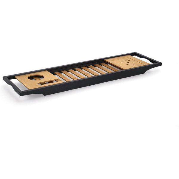 Zeller Present Badewanne nablage, Bambus, schwarz