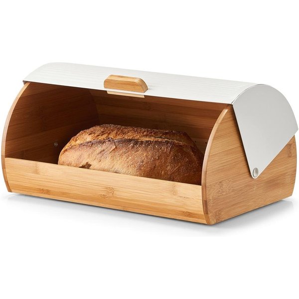 Zeller Present Brotkasten, Bambus, Metall, (1-tlg), Maße ca. 39 x 27 x 19 cm