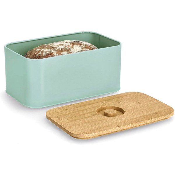 Zeller Present Brotkasten, Bambus, Metall, (1-tlg), besonderes Design