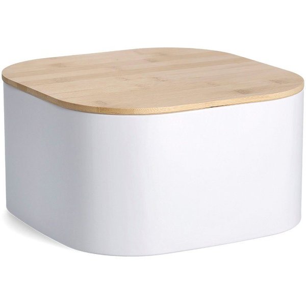 Zeller Present Brotkasten, Stahl, (1-tlg), mit Bambusdeckel