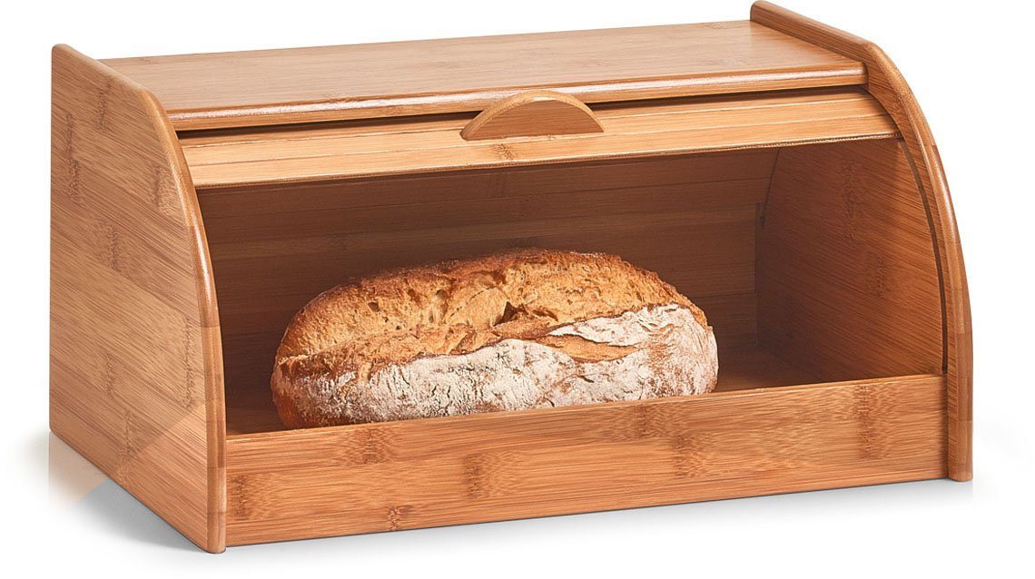 Zeller Present Brotkasten Bamboo, Bambus, (1-tlg), aus Bambusholz, mit Rollvorrichtung, mit Griff auf der Vorderseite – Bild 2 von 4