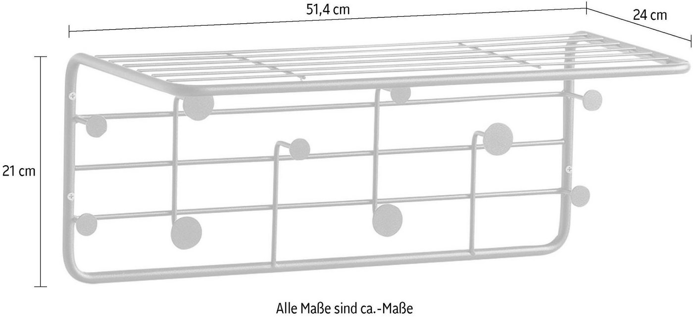 Zeller Present Garderobenleiste, moderne in Industrial-Design – Bild 5 von 5