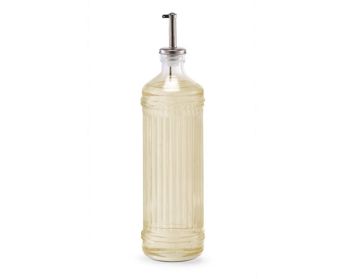 Zeller Present Glas Essig-/Ölflasche, Glas/Silikon/Edelstahl (304 stainless steel), 730 ml, transparent, Ø7,8 x 30 cm – Bild 2 von 3