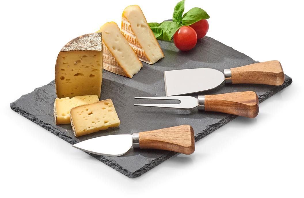 Zeller Present Käsebrett, Massivholz, (Set), vierteilig in Geschenkbox – Bild 2 von 5