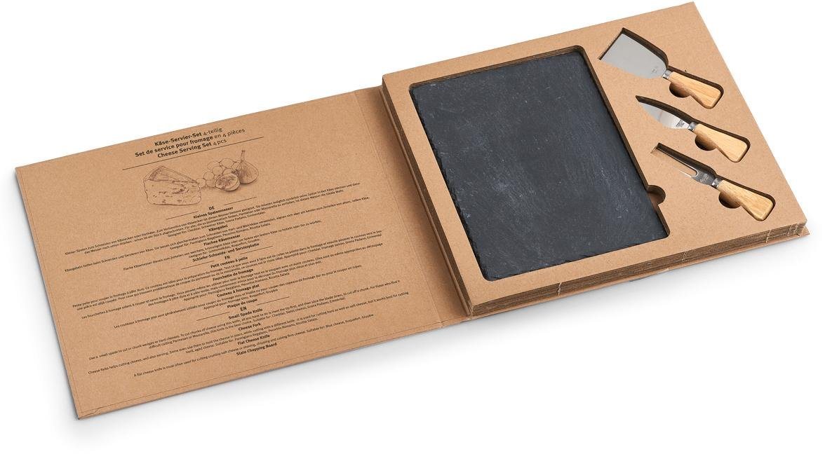 Zeller Present Käsebrett, Massivholz, (Set), vierteilig in Geschenkbox – Bild 3 von 5