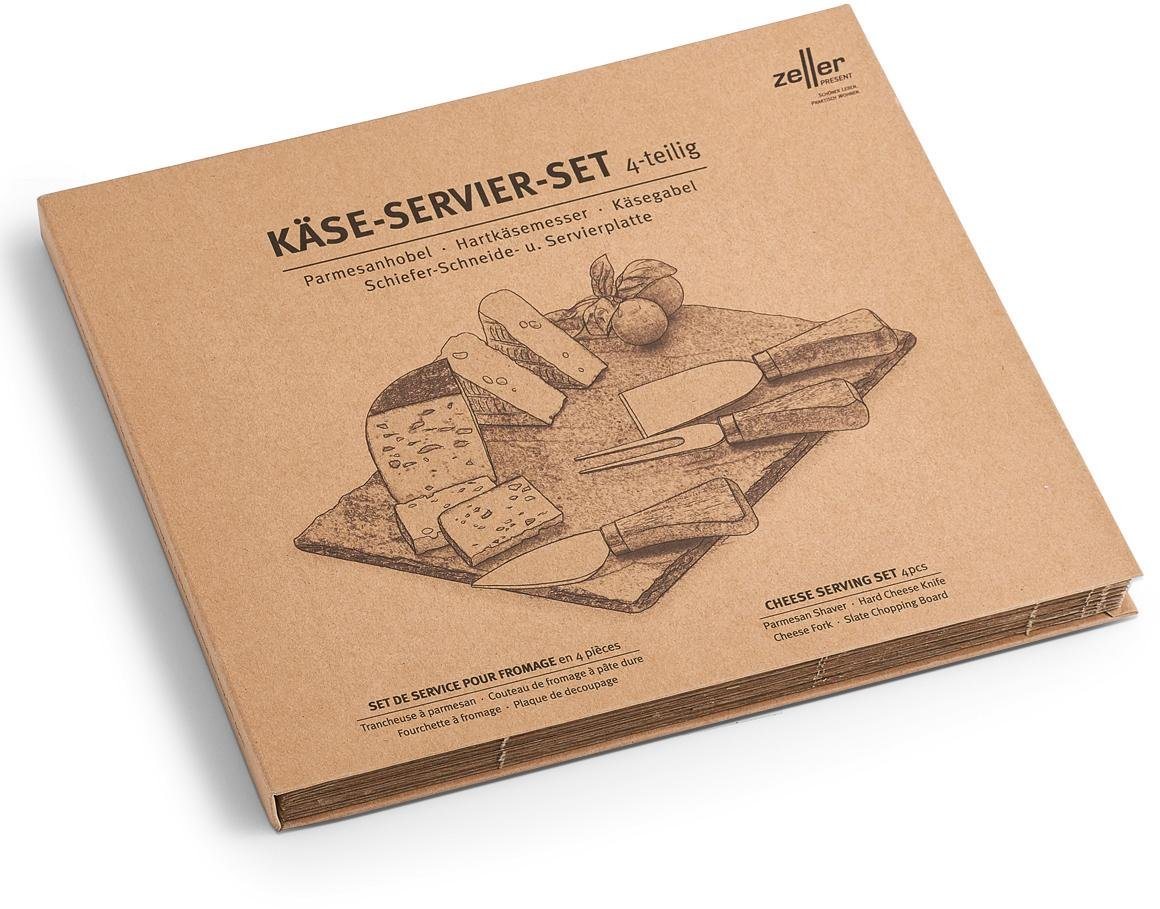 Zeller Present Käsebrett, Massivholz, (Set), vierteilig in Geschenkbox – Bild 4 von 5