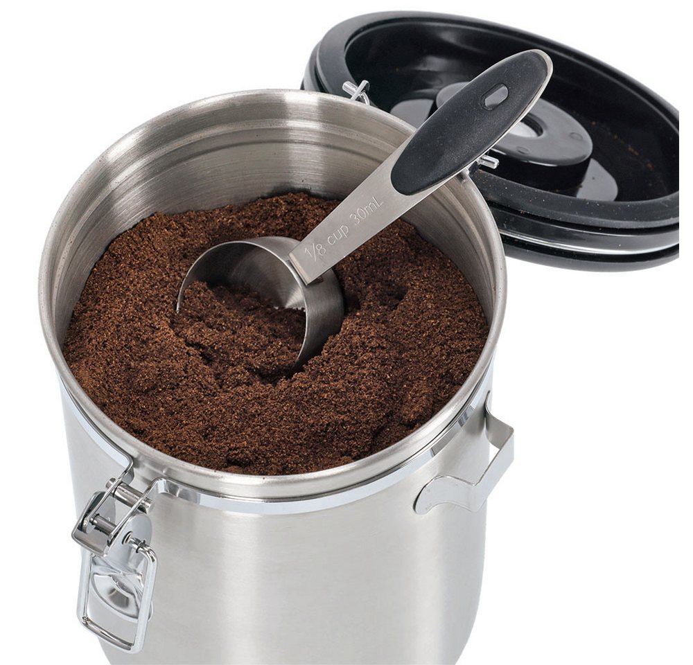 Zeller Present Kaffeedose, Edelstahl, Kunststoff, (1-tlg), mit Datumsanzeige, Löffel – Bild 5 von 5