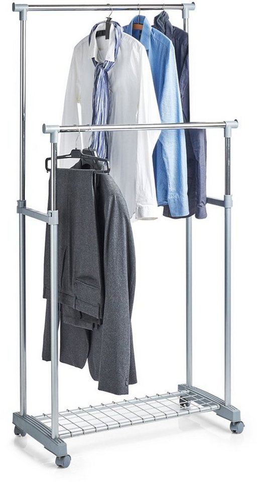 Zeller Present Kleiderständer, auf Rollen, höhenverstellbar 93,5-170 cm – Bild 2 von 4