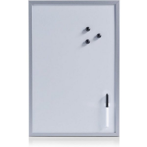 Zeller Present Magnet -/Schreibtafel, alugrau, MDF/magnetisches Feinblech, grau, 40 x 60 cm