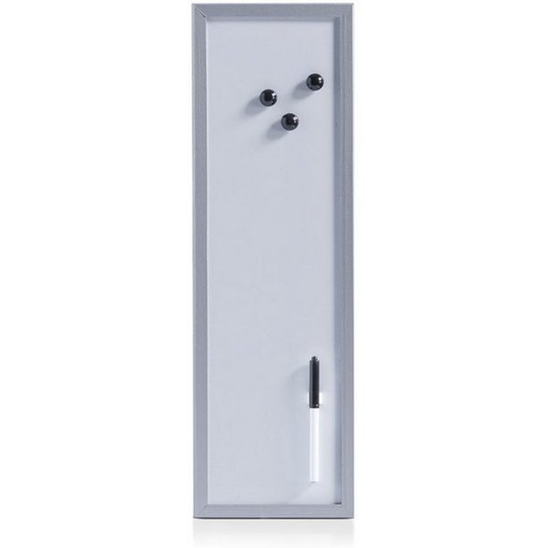 Zeller Present Magnet -/Schreibtafel, alugrau, MDF/magnetisches Feinblech, grau, 20 x 60 cm