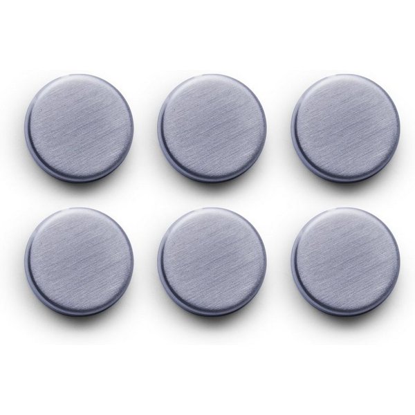 Zeller Present Magnet -Set, 6-tlg., extra stark, Edelstahl, silber, Ø2,7 cm