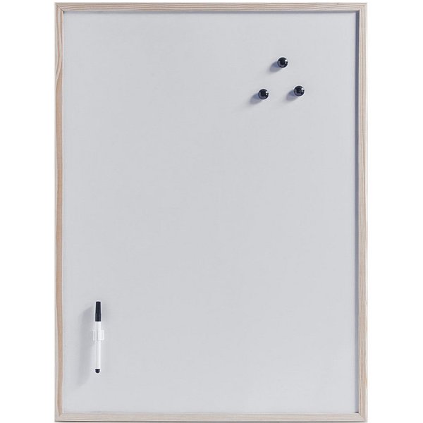 Zeller Present Magnettafel Magnettafel MEMO + Marker und 3 Magnete, weiß, 80 x 60 cm, ZELLER