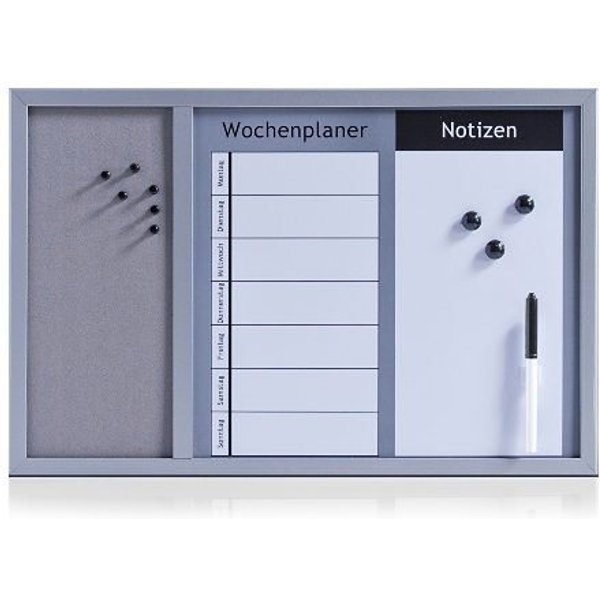 Zeller Present Memoboard, mit Magnettafel, Wochenplaner und Pinnwand