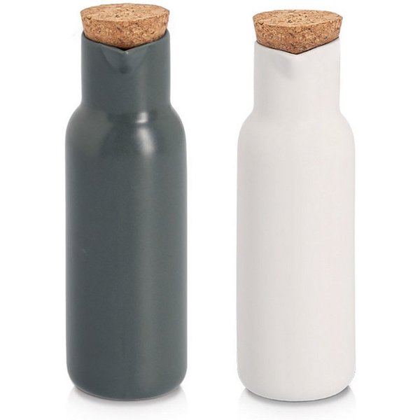 Zeller Present Menage-Set Essig-/Ölflasche, 2-tlg., (Set, 2-tlg), präziser Ausguss, Korkverschluss, 300 ml