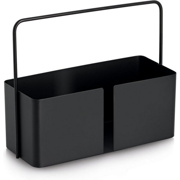 Zeller Present Menage Tragekorb, (1-tlg), Metall, schwarz - ca. 30x12x24,5 cm