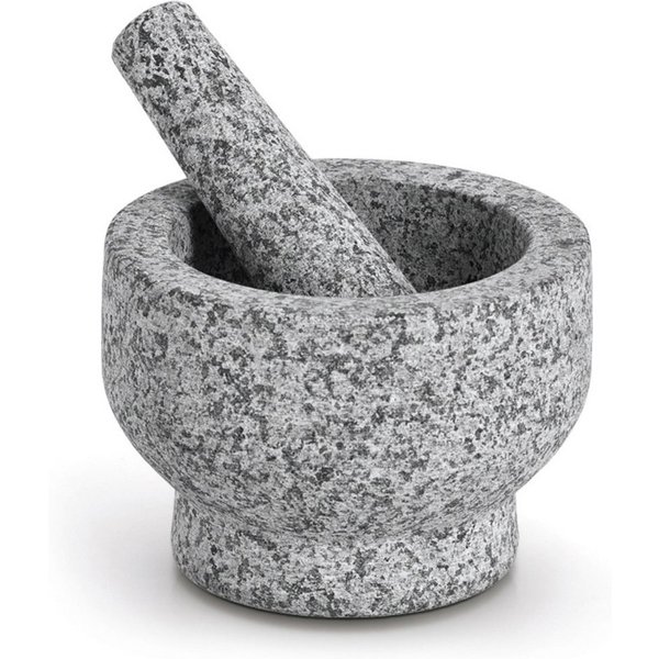 Zeller Present Mörser & Stößel-Set, Granit, grau, natürliches Material, 2,9 kg, 330 ml