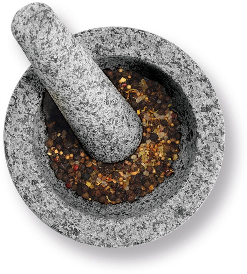 Zeller Present Mörser & Stößel-Set, Granit, grau, natürliches Material, 2,9 kg, 330 ml – Bild 2 von 2